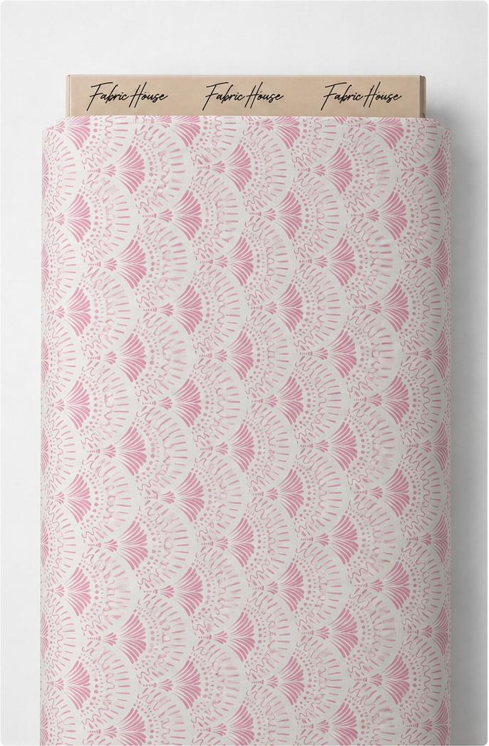 Soft Pink Minimal Motifs silk full roll