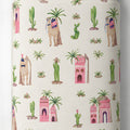 Pink Playful Illustrated Motifs silk full roll